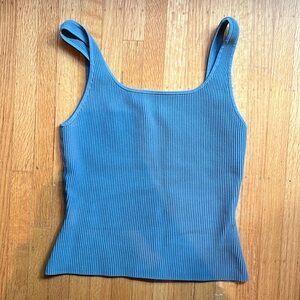 Blue babaton sculpt knit tank top